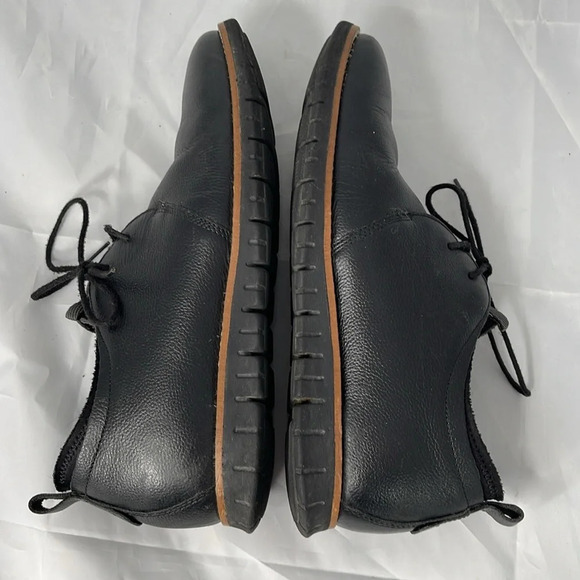 HUSH PUPPIES Mens Colby Black Pebble Grain Oxford Shoes Lace Up Classic Size 8 - Picture 7 of 12